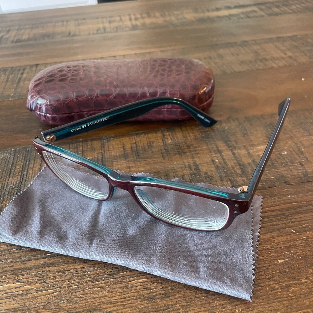 Brown & Mint Unisex Glasses Frames by I-Deal Optics